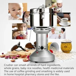 Silver Crest Electric High-Speed Grinder Stainless Steel Powder Mill For Spices, Herbs & Grains 150g