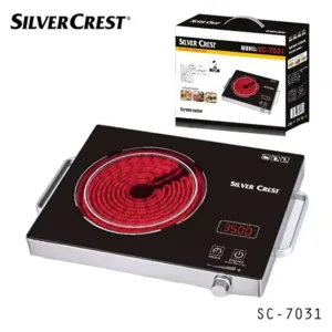 Silver Crest SC-7031 Electric Ceramic Stove: Portable Infrared Cooker, 2000W-3500W Touch Control