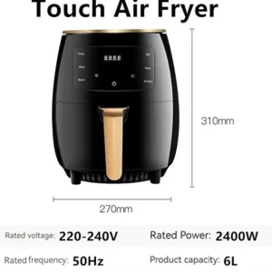 Silver Crest Digital Air Fryer for Healthy Oil-Free Cooking - Multi-Use 2400W One Touch Digital Air Fryer for Dee 4 1 org zoom 53 3