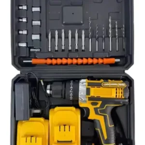 BOSS Cordless Drill Set 24-Piece  - Heavy Duty Power Tool Kit with Rechargeable Battery & LED Light