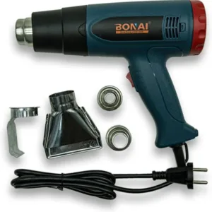 Bonai BN-HK83 Heat Gun 2000W with 4 Nozzles, Variable Temperature 50°C–550°C, Dual Airflow, Elec