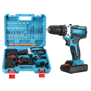 Generic 21V Cordless Drill Set, Variable Speed Electric Drill Set with 2 Batteries