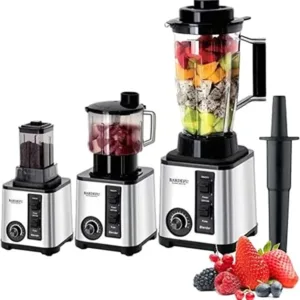 SILVER CREST VAODO 3 In 1 Countertop Blender, with Grinder and Food Chopper, 9500W Electric Blender, BPA-Free Cho..