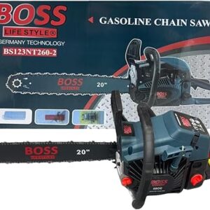 BOSS Gasoline Chain Saw, 58CC Engine, 20" Bar, Petrol Powered, Model BS123NT260-2, Germany Technology Brand new