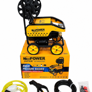 NeoPower NP12HG231-2 High Pressure Washer – Portable 4-Wheel Car Wash Machine with Hose Reel & Accessories