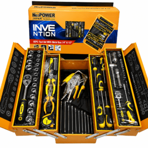 NeoPOWER 85PCS Professional Tool Set With Metal Box – Heavy Duty Hand Tools Kit for Home & Garage