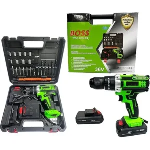 Generic BOSS Professional 88VF Brushless Lithium Drill Hammer – Cordless Power Tool Kit