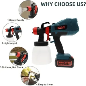 Boss UltimatePro 1000 ml HVLP Paint Sprayer - Advanced Technology with Jog Wheel Control, Detachable 6 1 org zoom 22 1