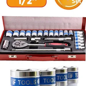 Badem10 Socket Set 24 Pieces Extension T Handle Spark Plug Socket Vehicle Repair Ratchet High Quality 1/2 Dr