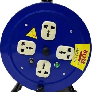 BOSS Cable Extension Reel 25 Meter 2.5mm Wire with 4 Input Sockets with Automatic Circuit Breaker