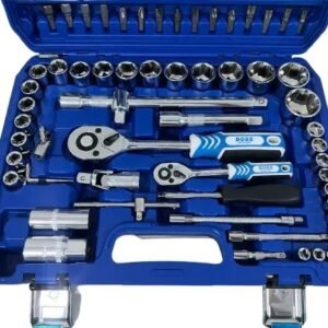 Boss Socket & Ratchet Tool Set 94 Piece – Complete Mechanics Kit with Extension Bars, Screwdriver Bits & Storage Case for Home, 4 3