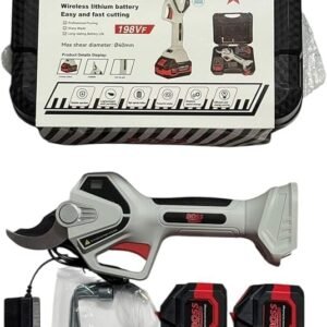 BOSS Lithium Battery Pruning Shears, 198VF Wireless Electric, 40mm Max Cutting Diameter, with Case and 2 Batteries