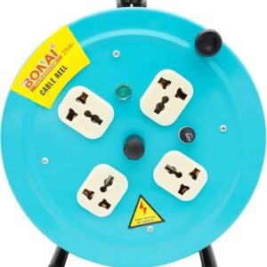 Bonai 25m Extension Reel: Power Your Space Safely and Efficiently with 4 Sockets and Fuse Protection