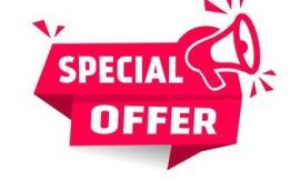 special-offer-banner-label-icon-with-megaphone-flat-design-illustration-on-white-background-vector